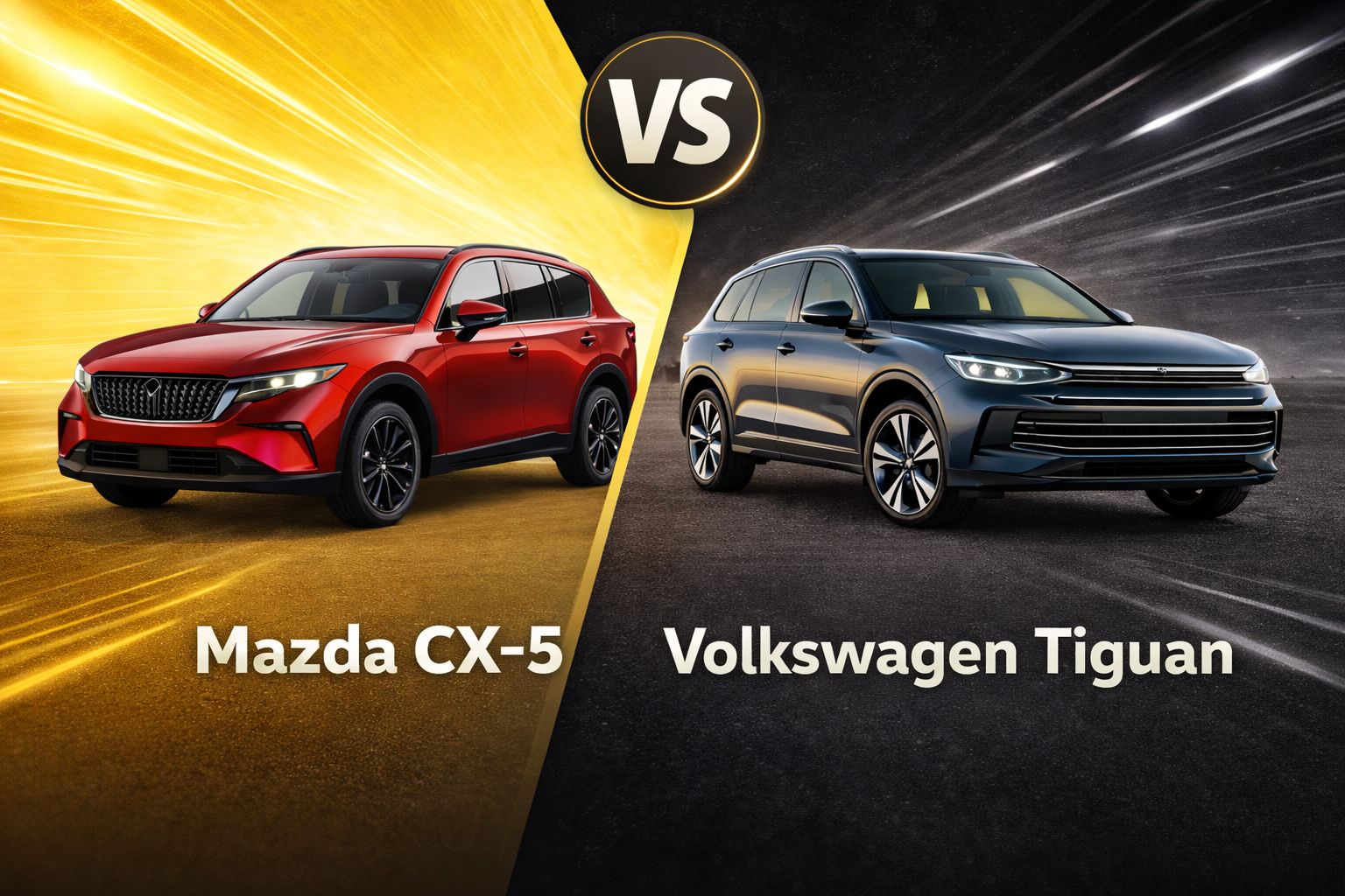 Mazda CX-5 y Volkswagen Tiguan: duelo de SUV híbridos en la cima