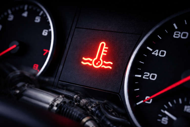 Testigo de temperatura del motor encendido: riesgo de sobrecalentamiento
