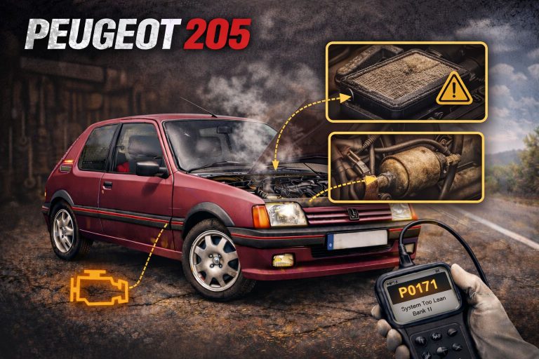 Peugeot 205 con pérdida de potencia: así se diagnostica la falta de empuje
